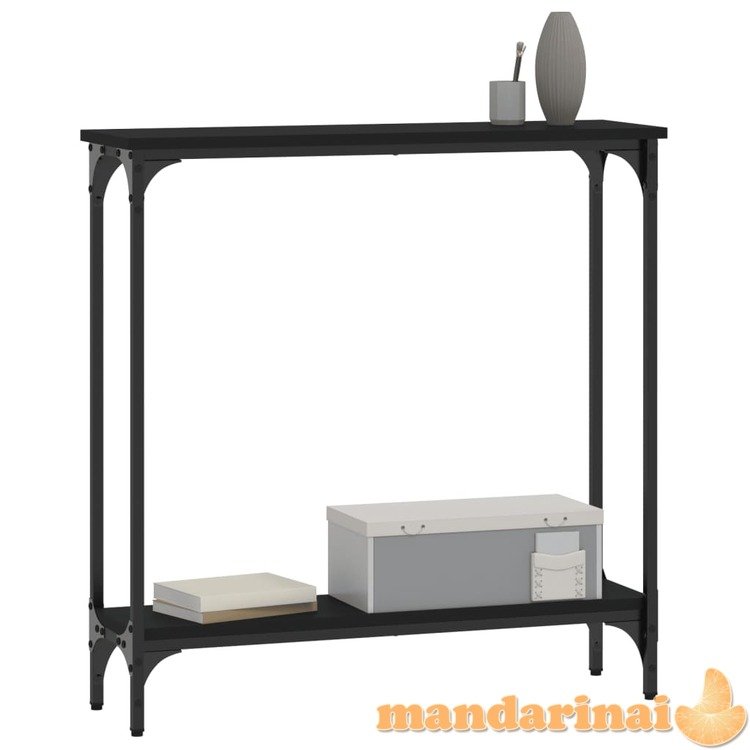 Konsolinis staliukas, juodas, 75x22,5x75cm, apdirbta mediena