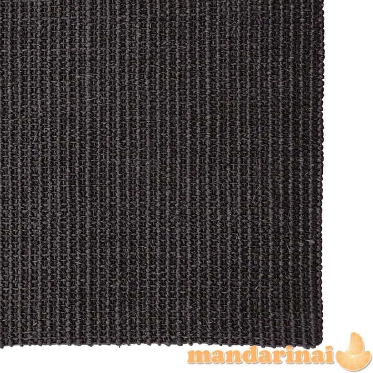 Sizalio kilimėlis draskymo stulpui, juodos spalvos, 66x350cm