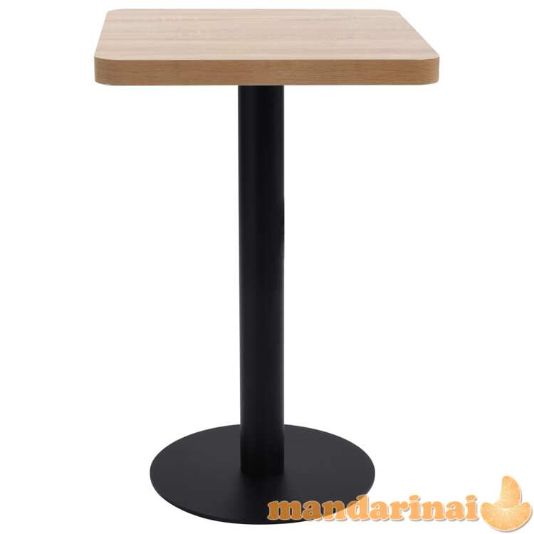 Bistro staliukas, šviesiai rudos spalvos, 50x50cm, mdf