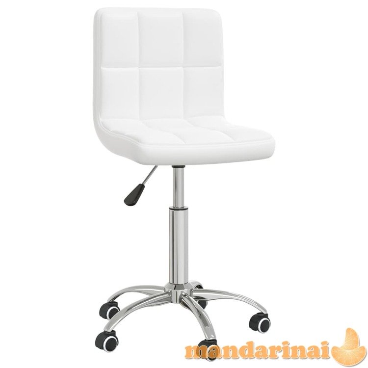 Pasukama valgomojo kėdė, baltos spalvos, dirbtinė oda (334333)
