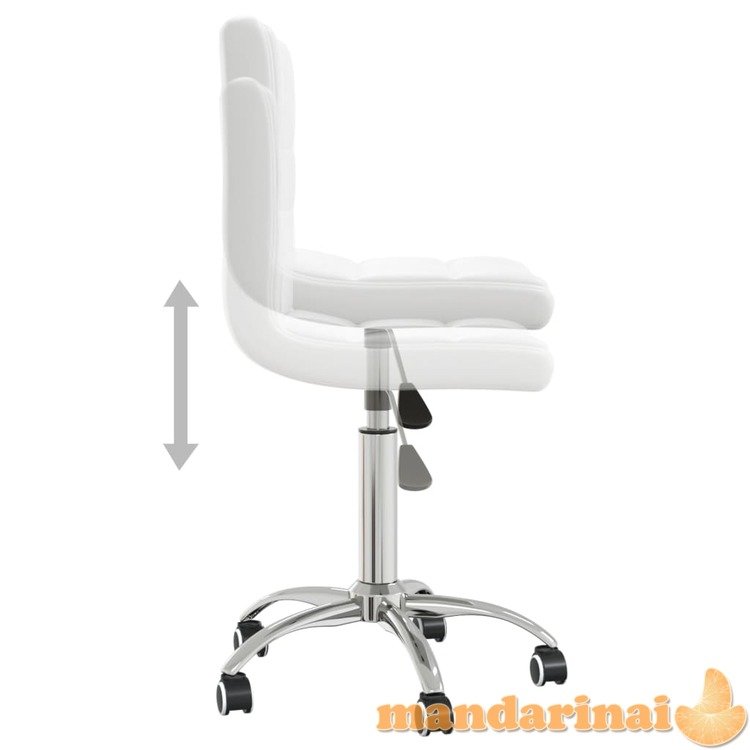Pasukama valgomojo kėdė, baltos spalvos, dirbtinė oda (334333)