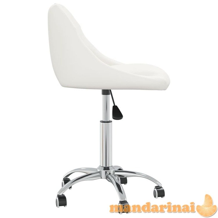 Pasukama valgomojo kėdė, baltos spalvos, dirbtinė oda (335189)