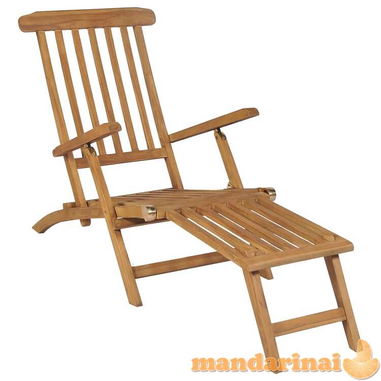 Terasos kėdės su pakojomis, 2vnt., tikmedžio medienos masyvas