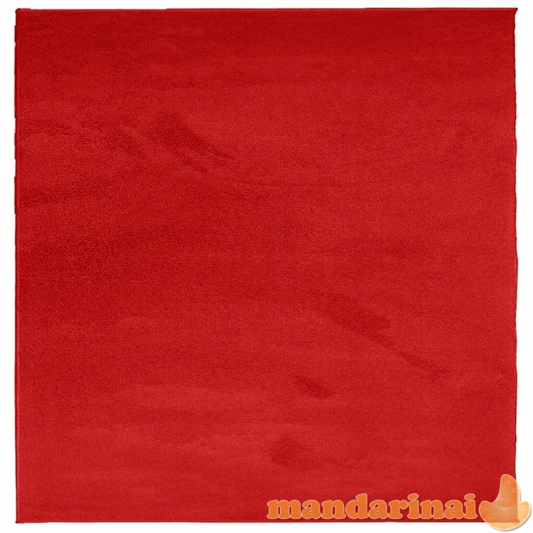 Kilimas oviedo, raudonos spalvos, 160x160cm, trumpi šereliai