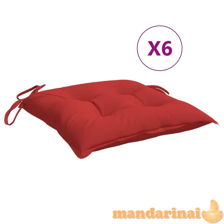 Palečių pagalvėlės, 6vnt., raudonos, 50x50x7cm, audinys