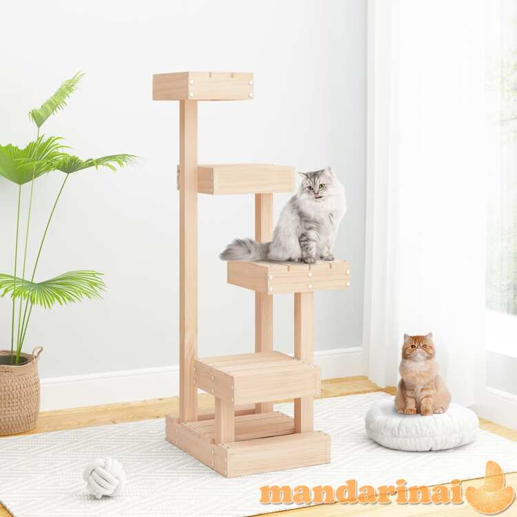 Draskyklė katėms, 45,5x49x103cm, pušies medienos masyvas