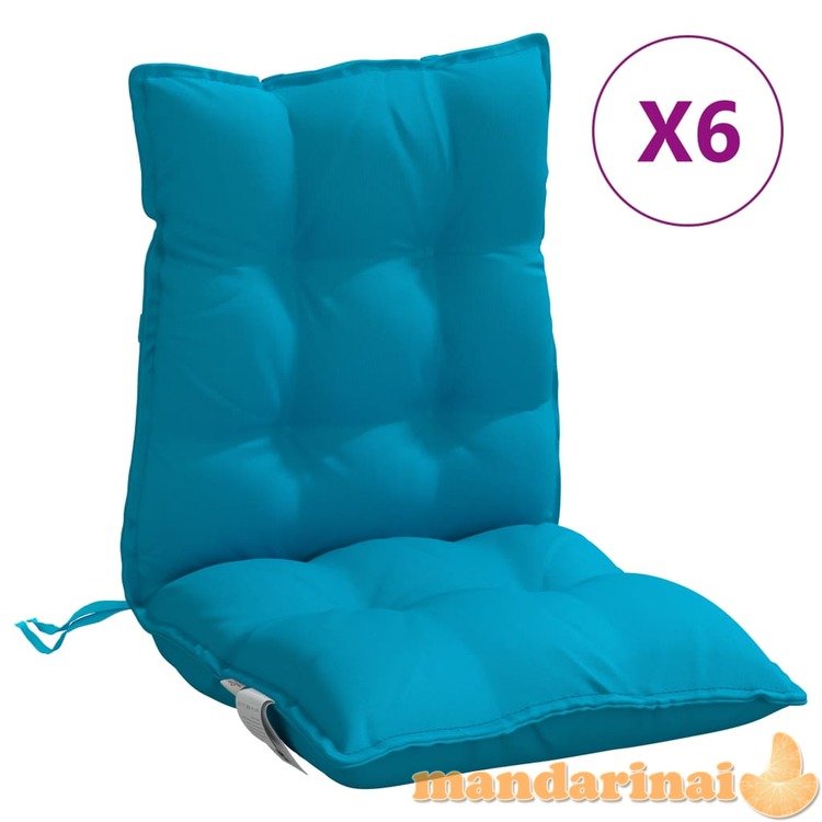 Kėdės pagalvėlės, 6vnt., šviesiai mėlynos, oksfordo audinys