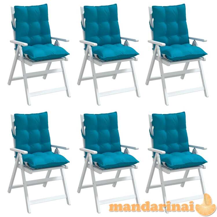Kėdės pagalvėlės, 6vnt., šviesiai mėlynos, oksfordo audinys