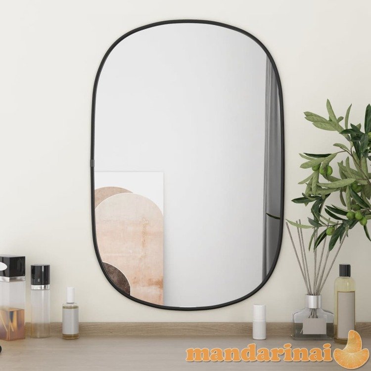 Sieninis veidrodis, juodos spalvos, 60x40cm
