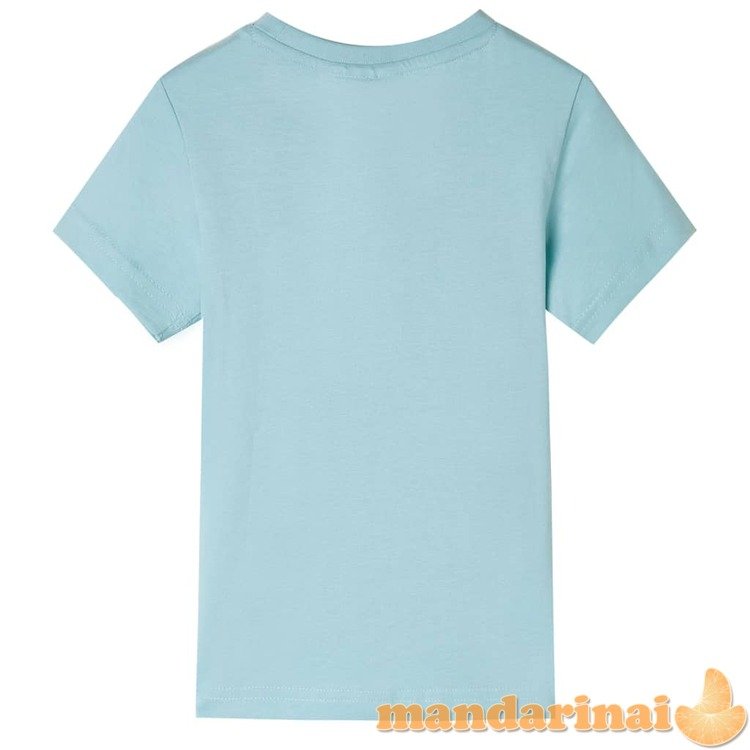 Vaikiški marškinėliai, šviesiai mėlynos spalvos, 128 dydžio