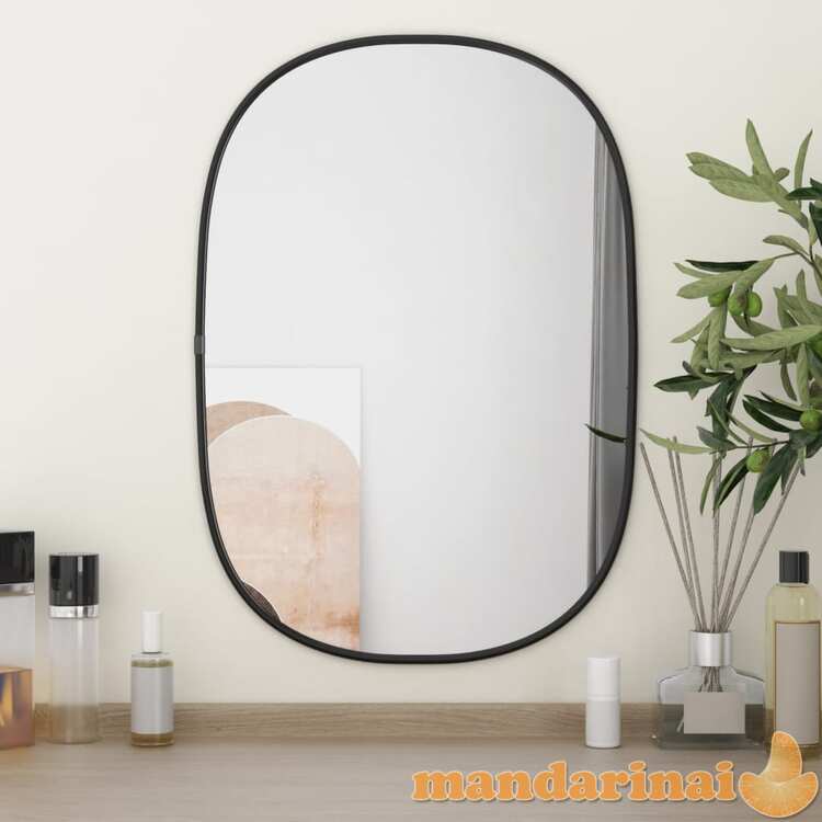 Sieninis veidrodis, juodos spalvos, 50x35cm