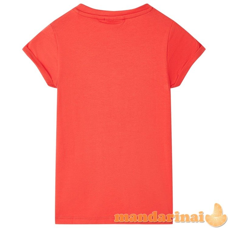 Vaikiški marškinėliai, raudonos spalvos, 128 dydžio