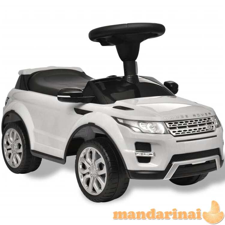 Land rover 348 vaikiškas automobilis su muzika, baltas