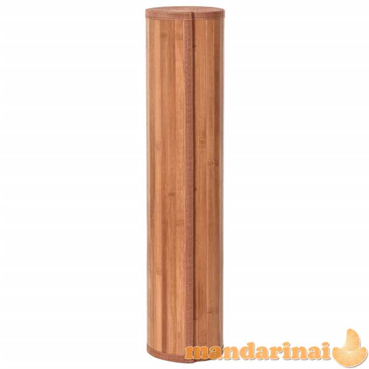 Kilimas, rudos spalvos, 60x100cm, bambukas, stačiakampis