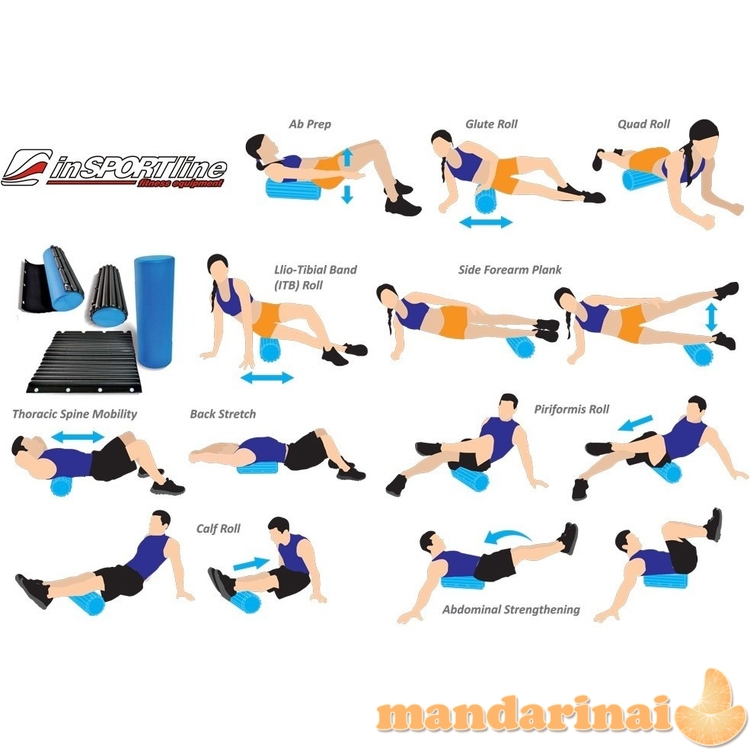 Uždangalas 45 cm treniruočių volui inSPORTline Kovr 1