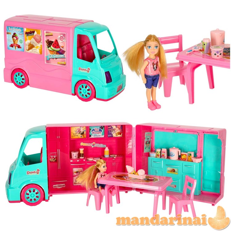 Lėlių maisto sunkvežimių komplektas 21 el.