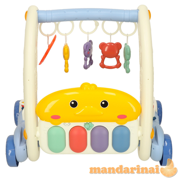 Bibi-inn mokomasis vaikštynės kilimėlis su pianinu 2 viename mėlynas