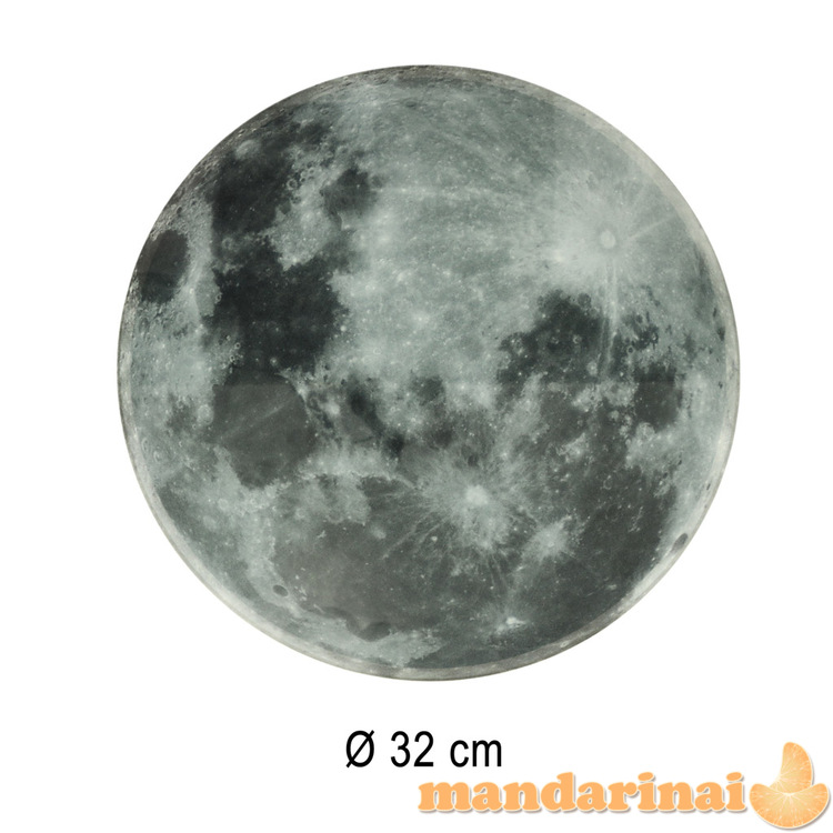 Sieninis laikrodis planeta mėnulis pilkas 32cm 3