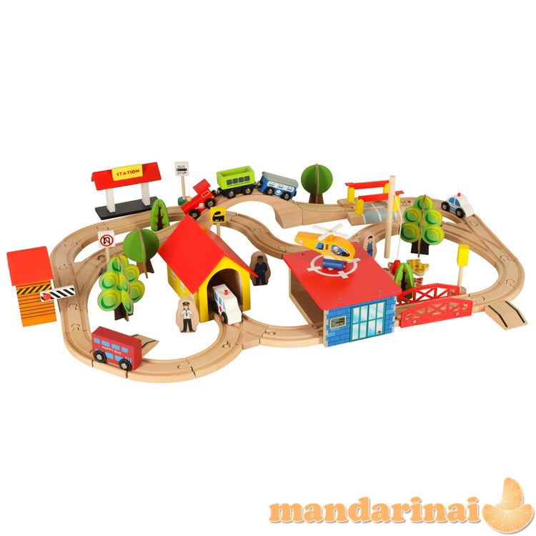 Medinis traukinio traukinio lokomotyvas miestas 69el 1