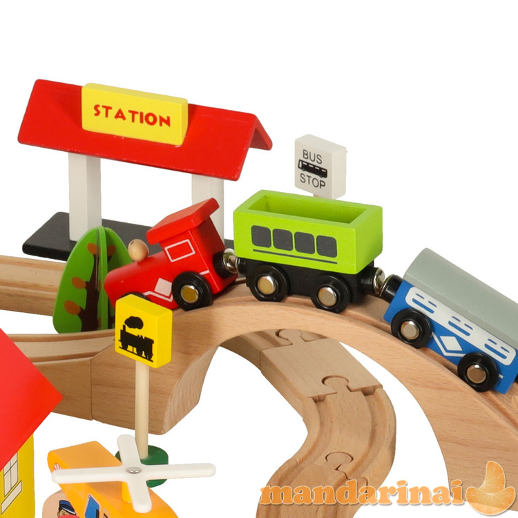 Medinis traukinio traukinio lokomotyvas miestas 69el 4