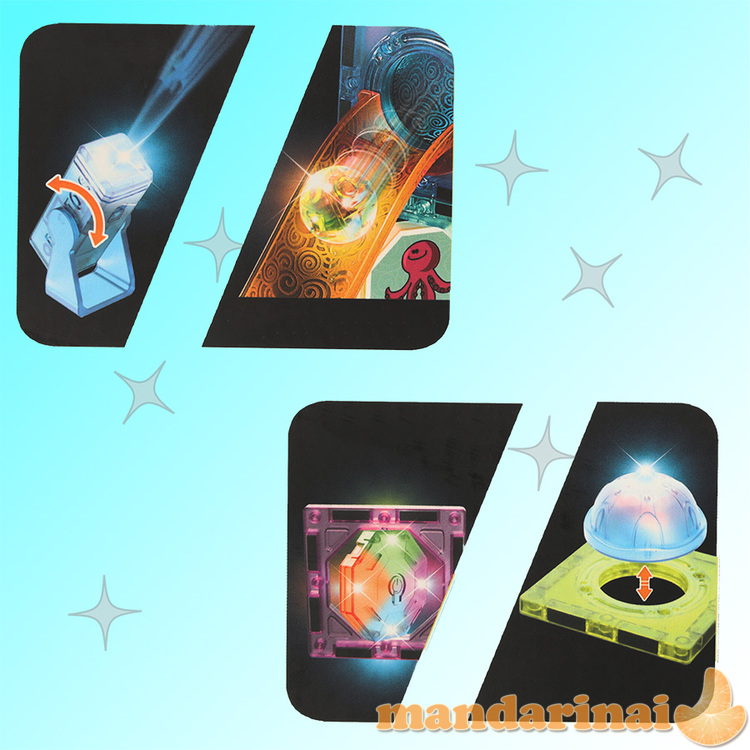 Magnetinių blokelių marmurinis rutulinis takelis, žėrintis 49 elementais 4