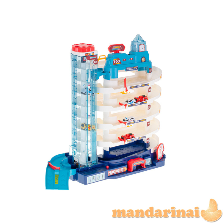 Garažas 5 lygių elektrinis liftas + kilimėlis + 8 automobiliai 3