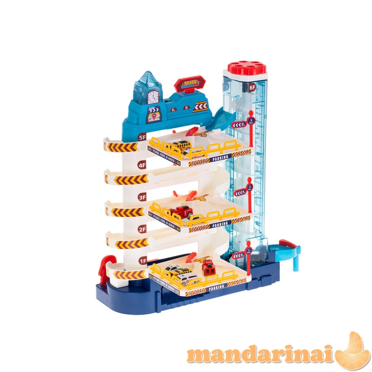 Garažas 5 lygių elektrinis liftas + kilimėlis + 8 automobiliai 4