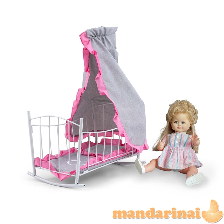 Lily lėlės lova ir lopšys su baldakimu Prestige Pink 3