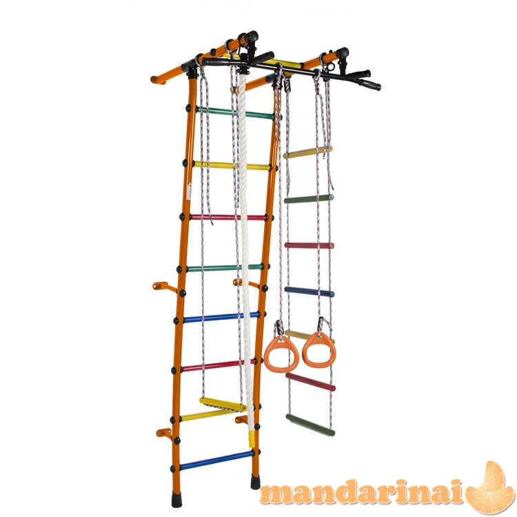 Sporto kompleksas (gimnastikos sienelė) STELLA oranžinė-vaivoryk&scaron;tė, 212x52,5cm