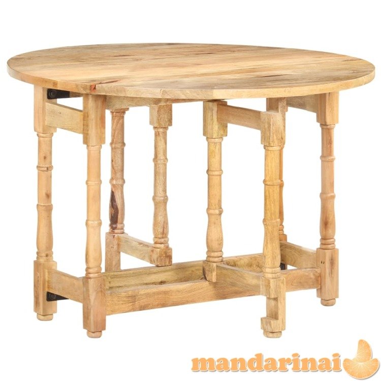 Valgomojo stalas, 110x76 cm, mango medienos masyvas, apvalus