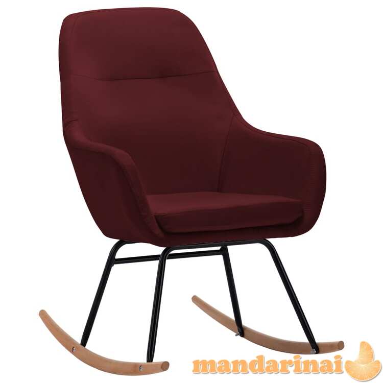 Supama kėdė, raudonojo vyno spalvos, audinys