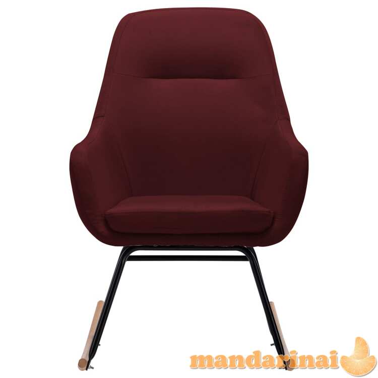 Supama kėdė, raudonojo vyno spalvos, audinys