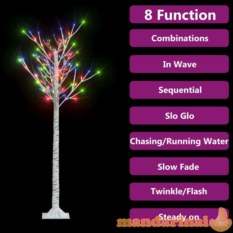 Kalėdinis medis, 1,5m, su 140 įvairių spalvų led lempučių