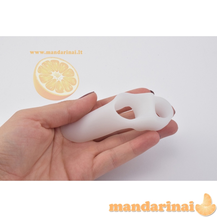 Minkštas silikoninis dviejų pirštų tarpupirštis-įtvaras