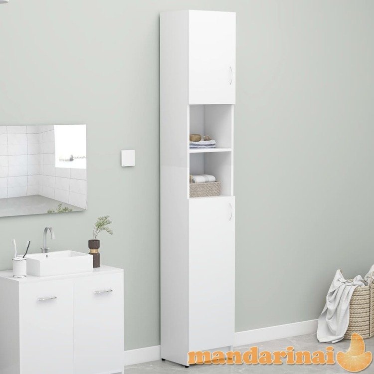 Vonios kambario spintelė, balta, 32x25,5x190cm, mdp