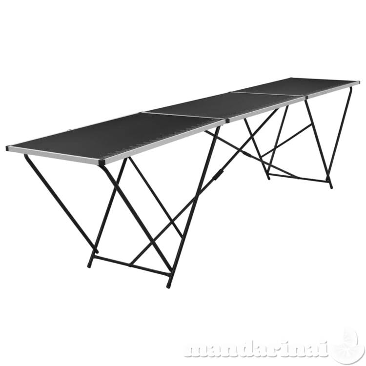 Klijavimo stalas, sulankst., mdf ir aliuminis, 300x60x78cm