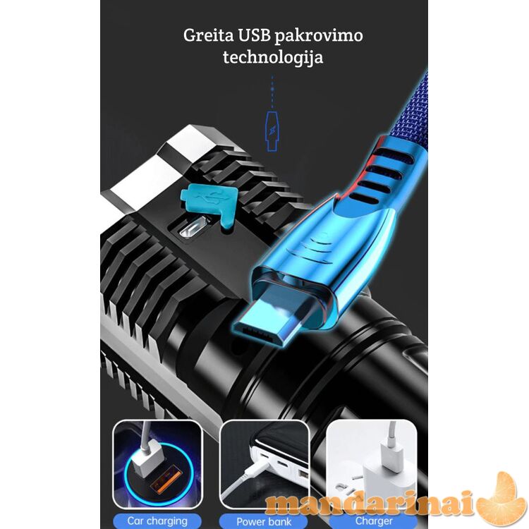 Pakraunamas 4 LED modulių prožektorius