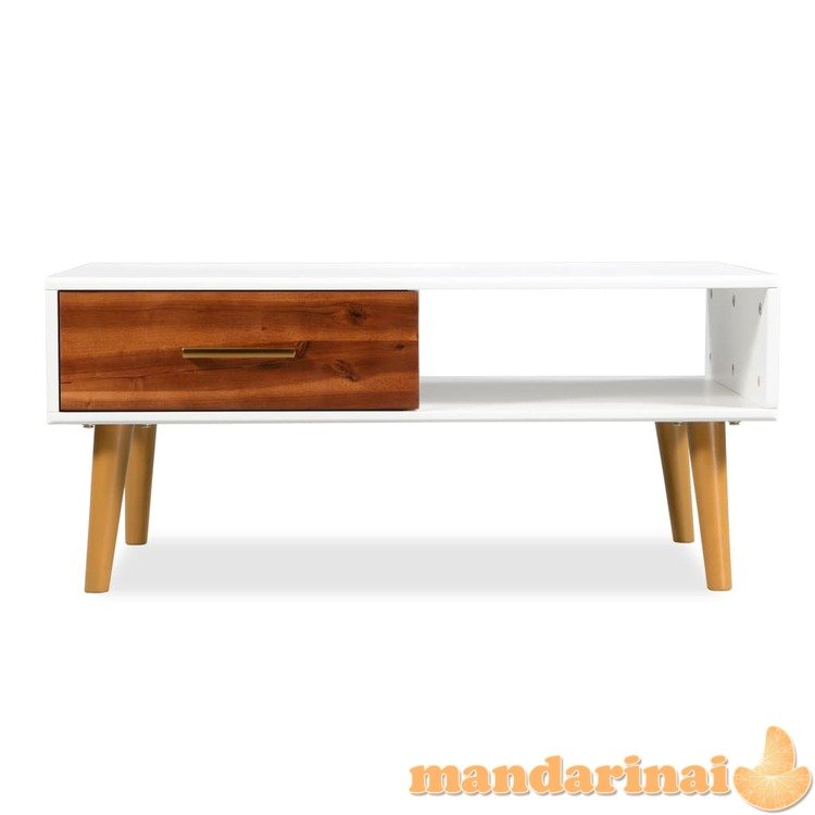 Kavos staliukas, masyvi akacijos mediena, 90x50x40cm
