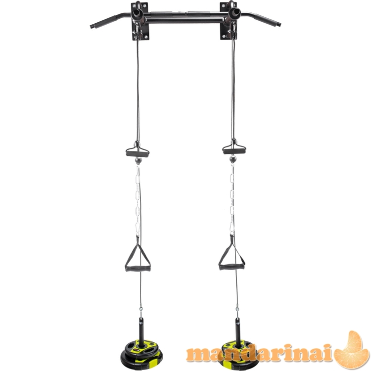 Prie sienos montuojamas prisitraukimų skersinis su skriemuliais inSPORTline RK180 (BE adapterio)