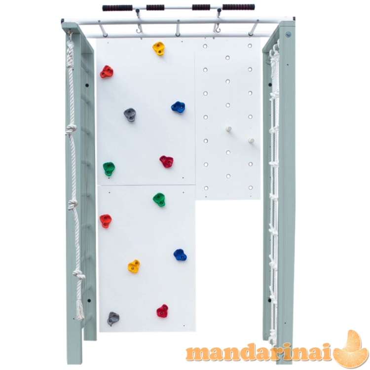 Medinis namų sporto kompleksas DAVID pilkas, 233x151x103 cm