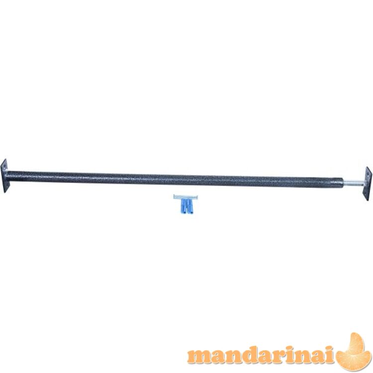 Tarp sienų/durų staktos montuojamas skersinis SANRO-2, tamsiai pilkas reguliuojamo ilgio (87-97cm), iki 130kg 1