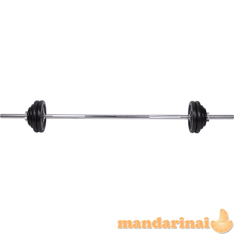 Keičiamo svorio plieninių hantelių ir &scaron;tangos komplektas inSPORTline 50kg