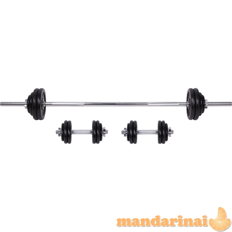 Keičiamo svorio plieninių hantelių ir &scaron;tangos komplektas inSPORTline 50kg