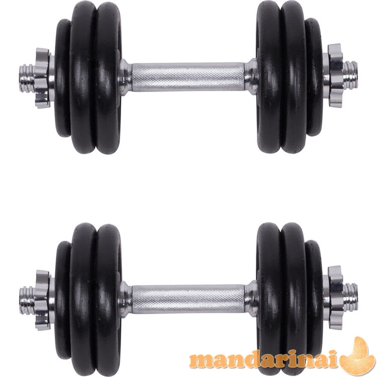 Keičiamo svorio plieninių hantelių ir &scaron;tangos komplektas inSPORTline 50kg