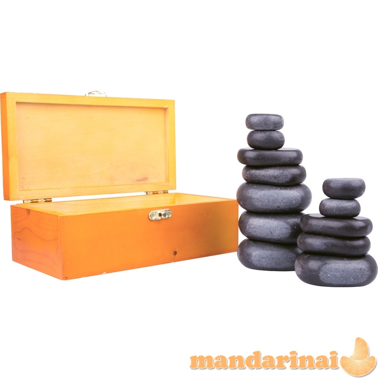 Lavos masažo akmenų rinkinys inSPORTline Basalt Stone 12 vnt.