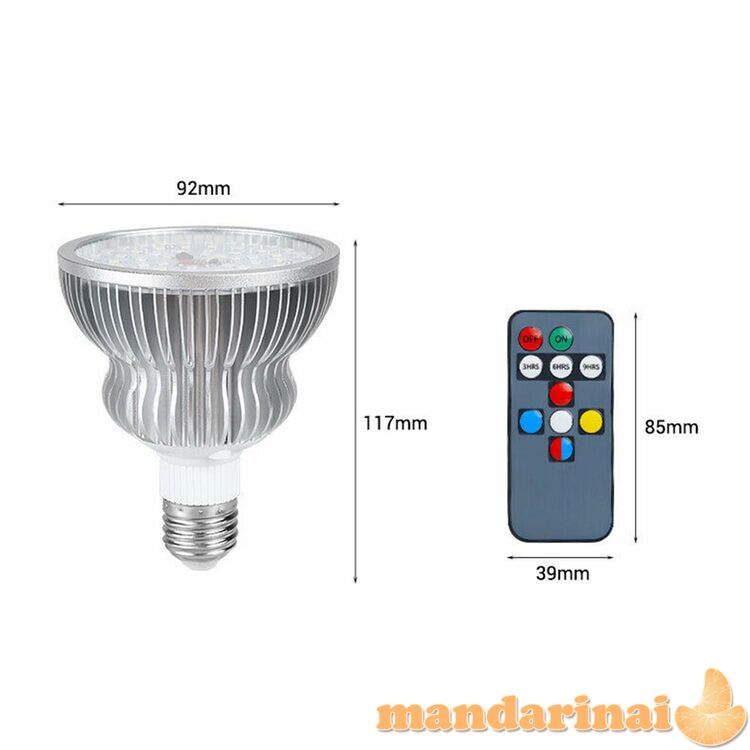 Pilno spektro 50W lempa augalų auginimui su laikmačiu