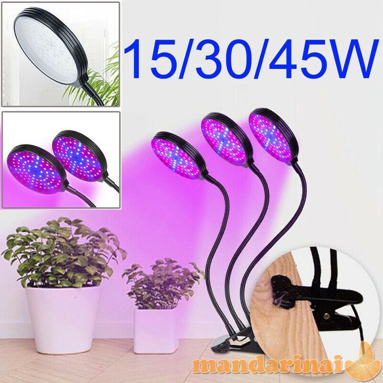 Programuojama triguba pilno spektro lempa augalams su tvirtinimu