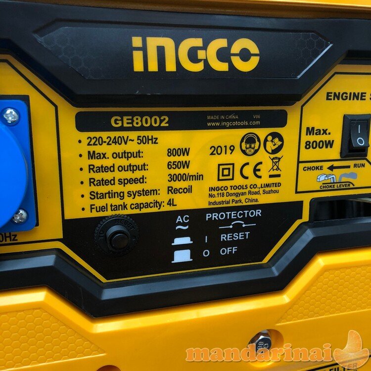 Kompaktiškas originalus INGCO elektros generatorius