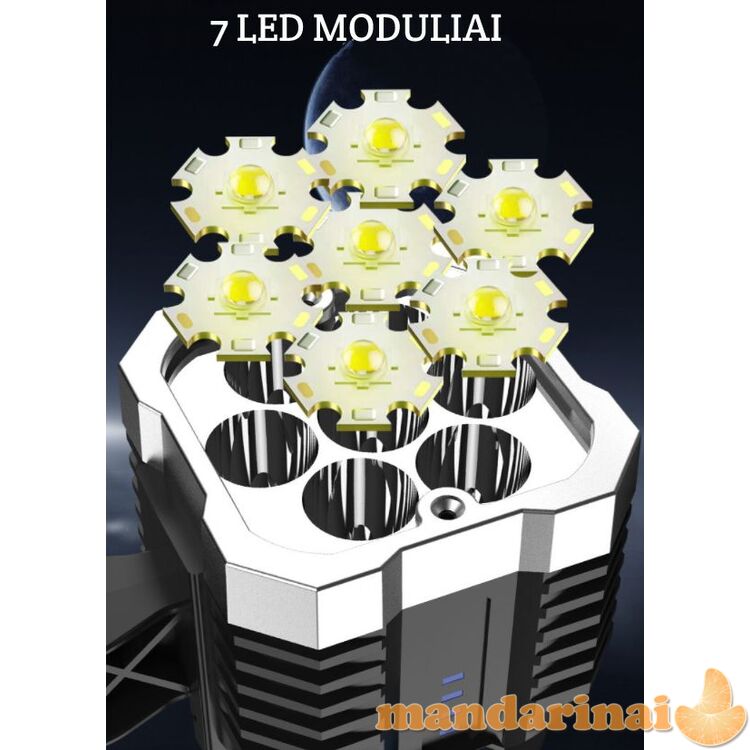 7 LED modulių pakraunamas prožektorius