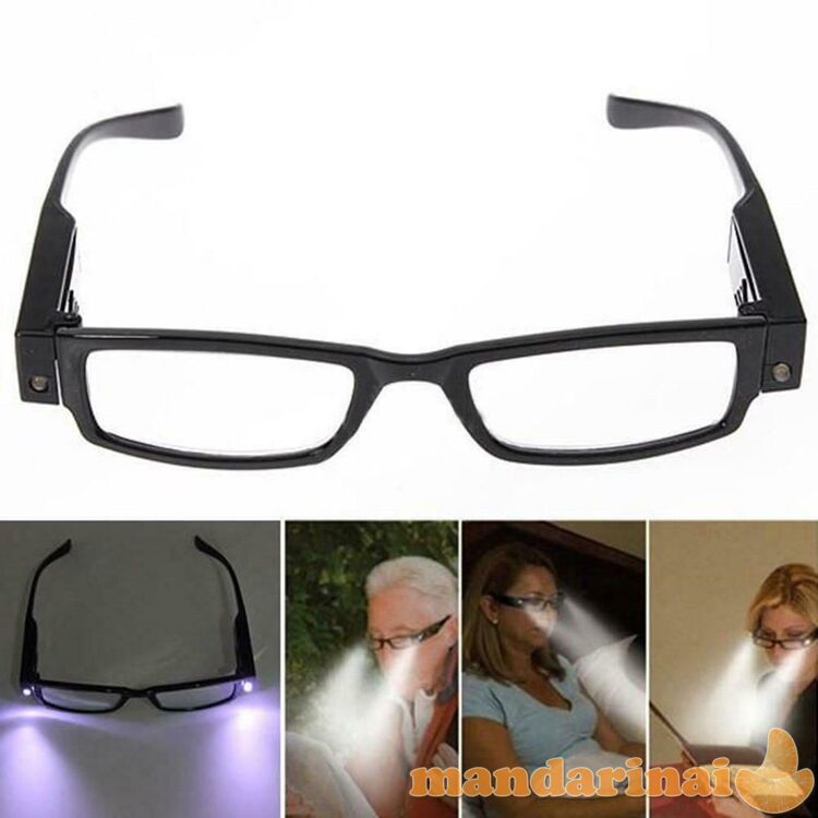 Skaitymo akiniai su LED apšvietimu